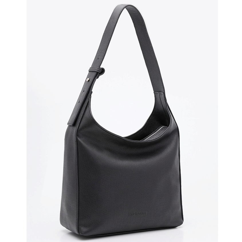 Изображение товара FRANCHESCO MARISCOTTI Сумка кожаная большая хобо А4 на плечо, цвет: Черный