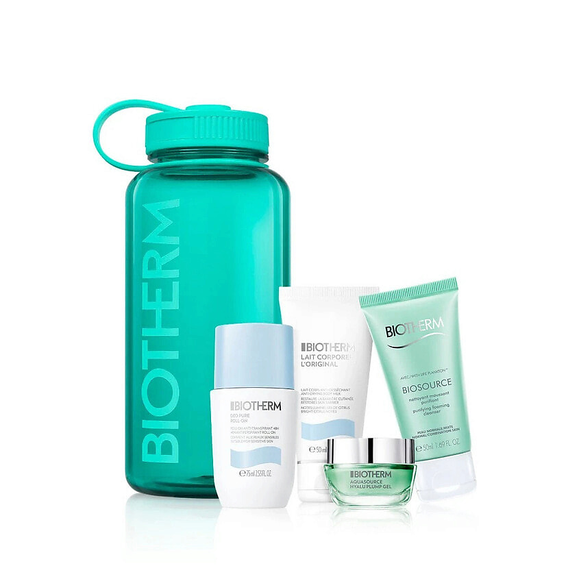 Изображение товара Biotherm Aquasource Drop-Set Green Edition подарочный набор для увлажнения и ухода