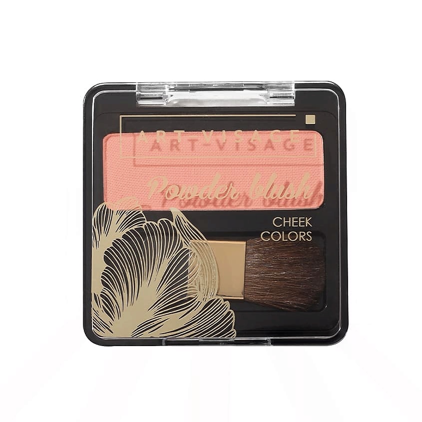 Изображение товара ART-VISAGE Румяна компактные с кисточкой Powder Blush Cheek Colors, 301 Peach, 3,8 г