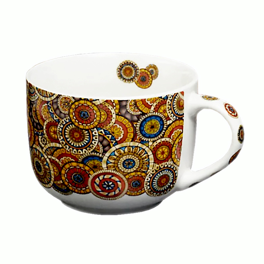 Изображение товара GIFT'N'HOME Чашка бульонная /Супница /Бульонница Костяной фарфор , коллекция Круги Счастья, 1 шт.