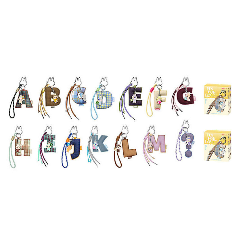 Изображение товара Подвеска в виде букв A-M The Monsters LABUBU Pin For Love 2 шт коллекционный аксессуар POP MART