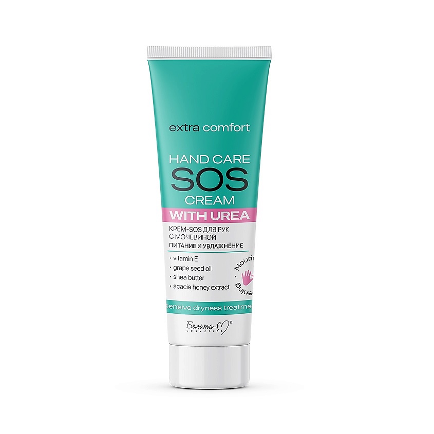 Изображение товара БЕЛИТА-М Крем-SOS для рук с мочевиной "Питание и увлажнение" Economy lines Extra Comfort, 75 мл
