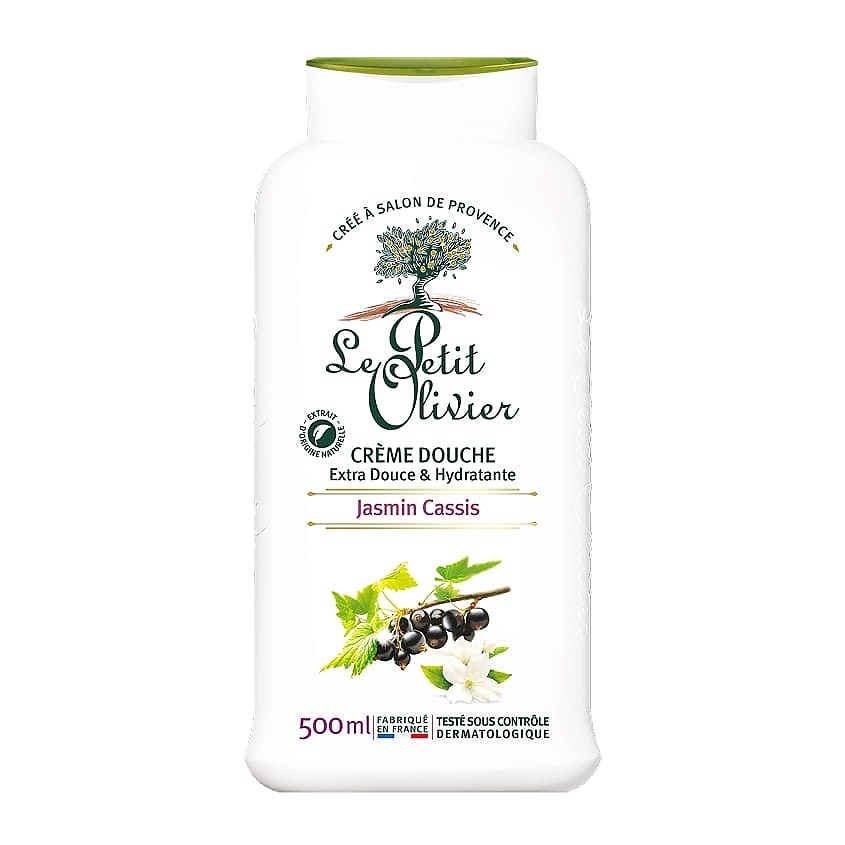 Изображение товара LE PETIT OLIVIER Крем для душа нежный Жасмин-Черная смородина Jasmin Cassis Crème Douche, 500 мл