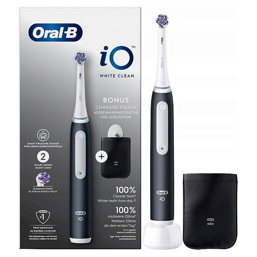 Изображение товара BRAUN Электрическая зубная щетка Oral-B iO3 White Clean Black, Black