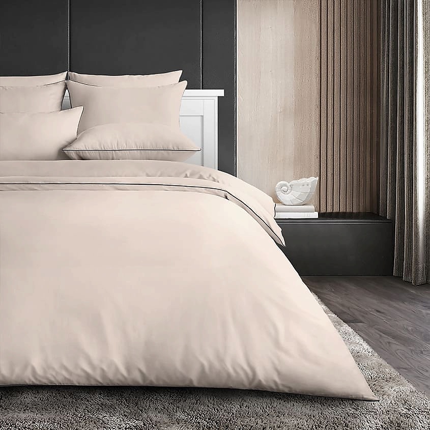 Изображение товара SOFT SILVER Антибактериальный комплект постельного белья Antibacterial Bed Linen Set, 1,5-спальный. Цвет: «Песчаный берег» (бежевый), 1 шт.