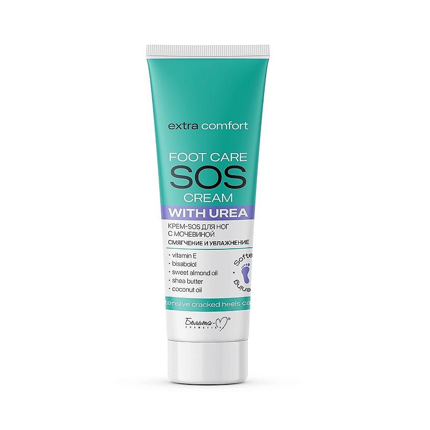 Изображение товара БЕЛИТА-М Крем-SOS для ног с мочевиной "Смягчение и увлажнение" Economy lines Extra Comfort, 75 мл
