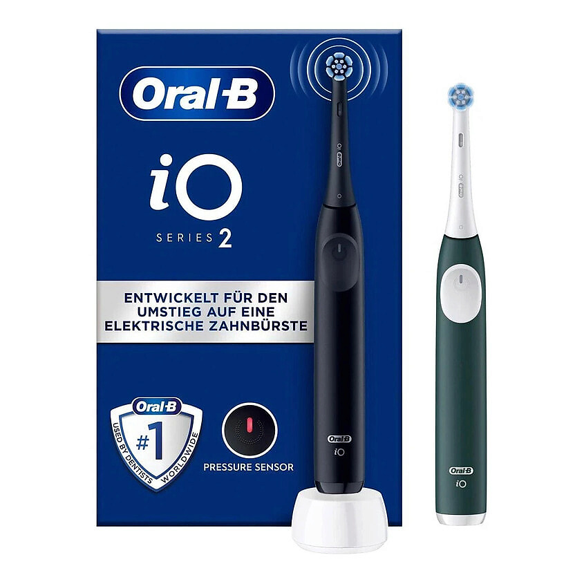 Изображение товара BRAUN Набор электрических зубных щеток Oral-B iO 2 Duo Black/Green, Black/Green