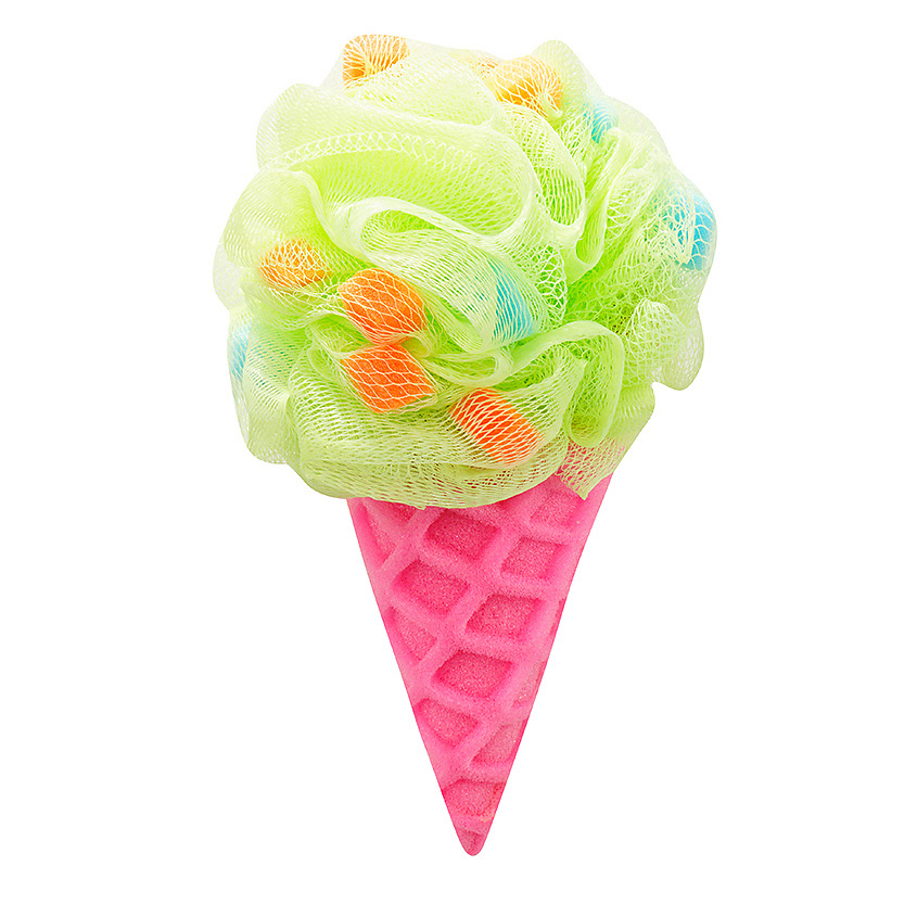 Изображение товара DOLCE MILK Мочалка «Мороженое» розовая/зеленая, 1 шт
