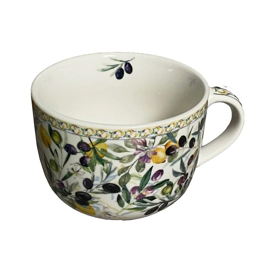 Изображение товара GIFT'N'HOME Чашка бульонная /Супница /Бульонница Костяной фарфор , коллекция Оливка, 1 шт.