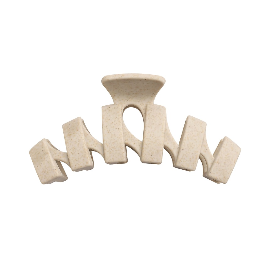 Изображение товара Заколка-краб Гармошка ЭКО бежевый натуральный материал экологичный стиль