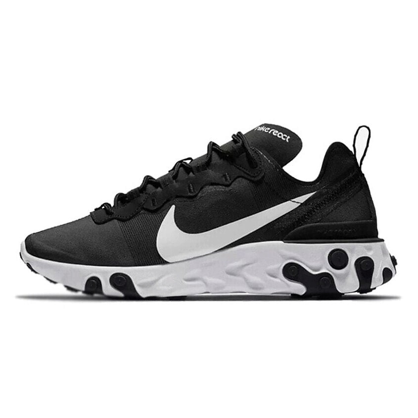 Изображение товара Женские кроссовки Nike React Element 55 Black White 37.5 стильные и удобные