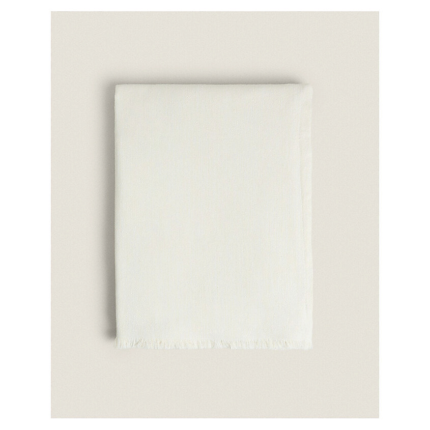 Изображение товара ZARA HOME Плед однотонный 240 x 300 см, Бежевый