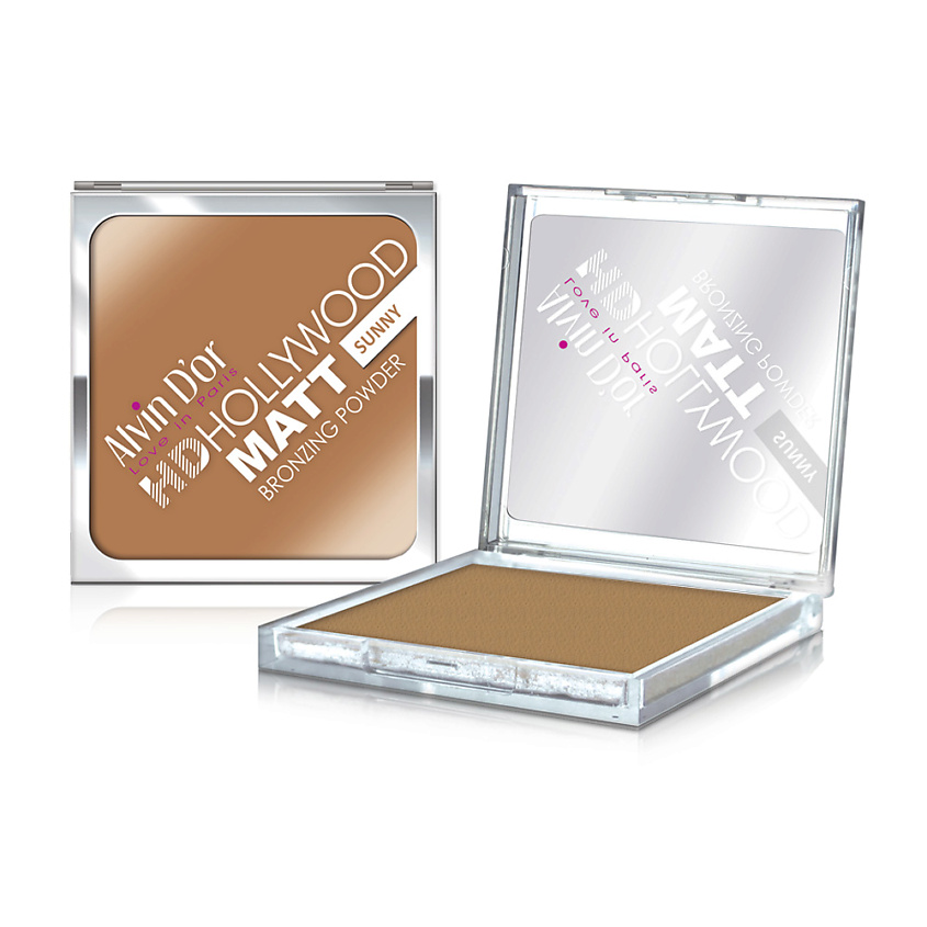 Изображение товара Компактная бронзирующая пудра ALVIN D'OR MATT Bronzing Powder Hd Hollywood тон 01/02