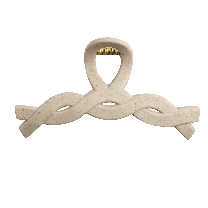 Изображение товара Заколка-краб Плетеный ЭКО Космосхтучки бежевый натуральный стиль