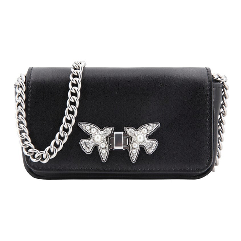 Изображение товара Стильная кожаная сумка PINKO через плечо для женщин черная