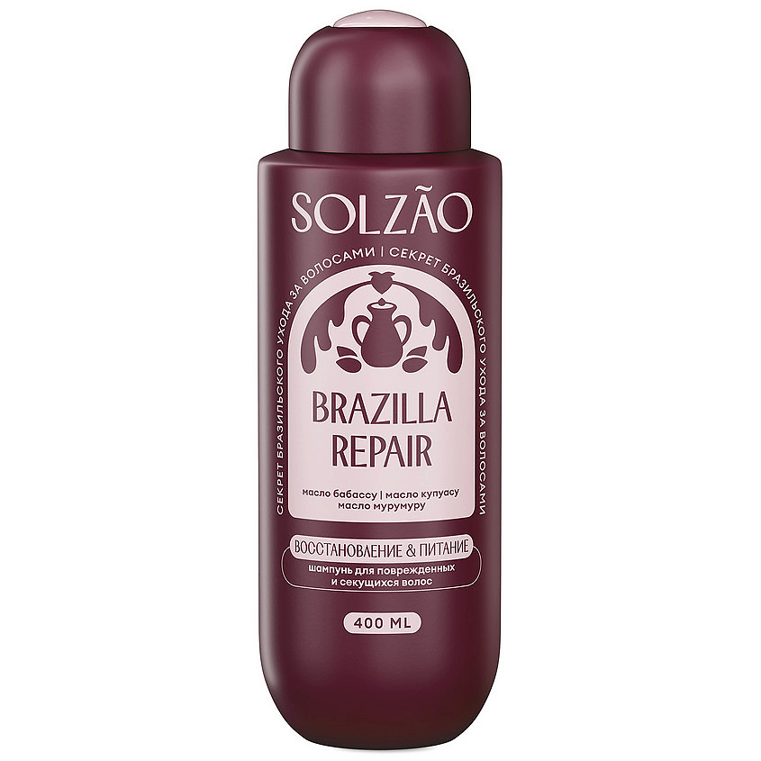 Изображение товара SOLZAO Шампунь для волос "Восстановление и питание" Brazilla Repair, 400 мл