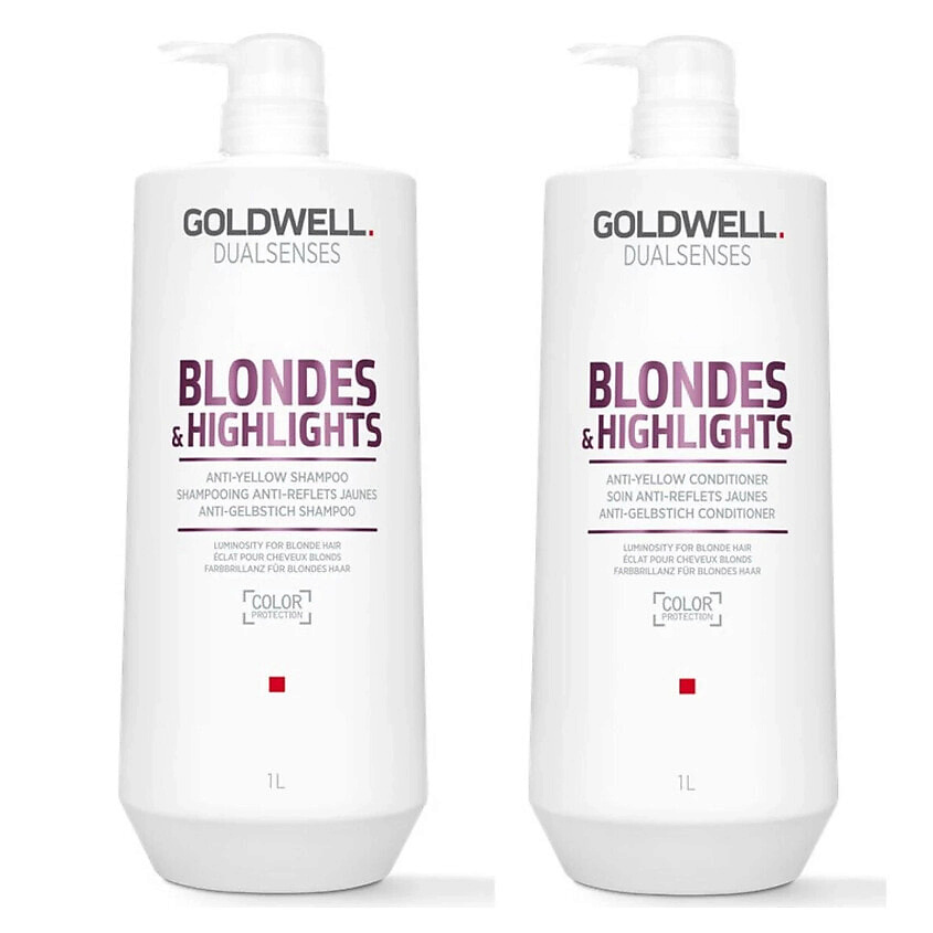 Изображение товара GOLDWELL Набор Dualsenses Blondes & Highlights Bundle XL, 2 x 1000 мл