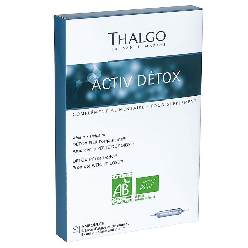 Изображение товара THALGO БАД Детокс-Напиток Activ Detox Food Supplement, 10 ампул по 10 мл