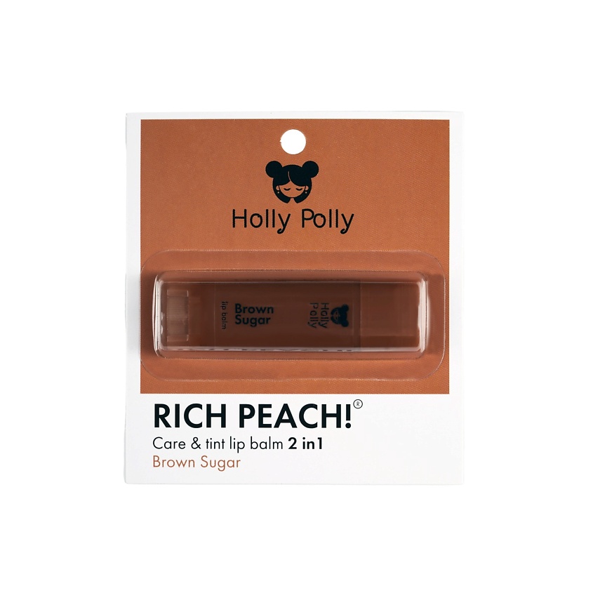 Изображение товара HOLLY POLLY Оттеночный бальзам для губ RICH PEACH!, Коричнево-персиковый