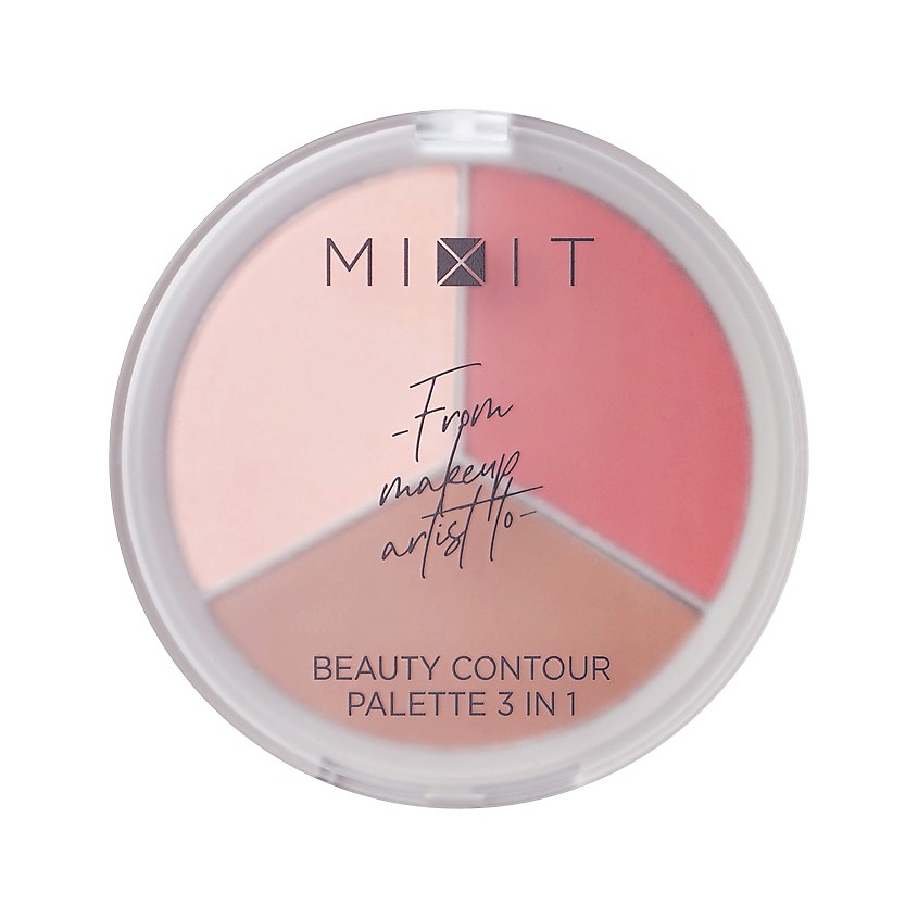Изображение товара MIXIT Палетка для скульптурирования лица BEAUTY CONTOUR 3в1, тон 02