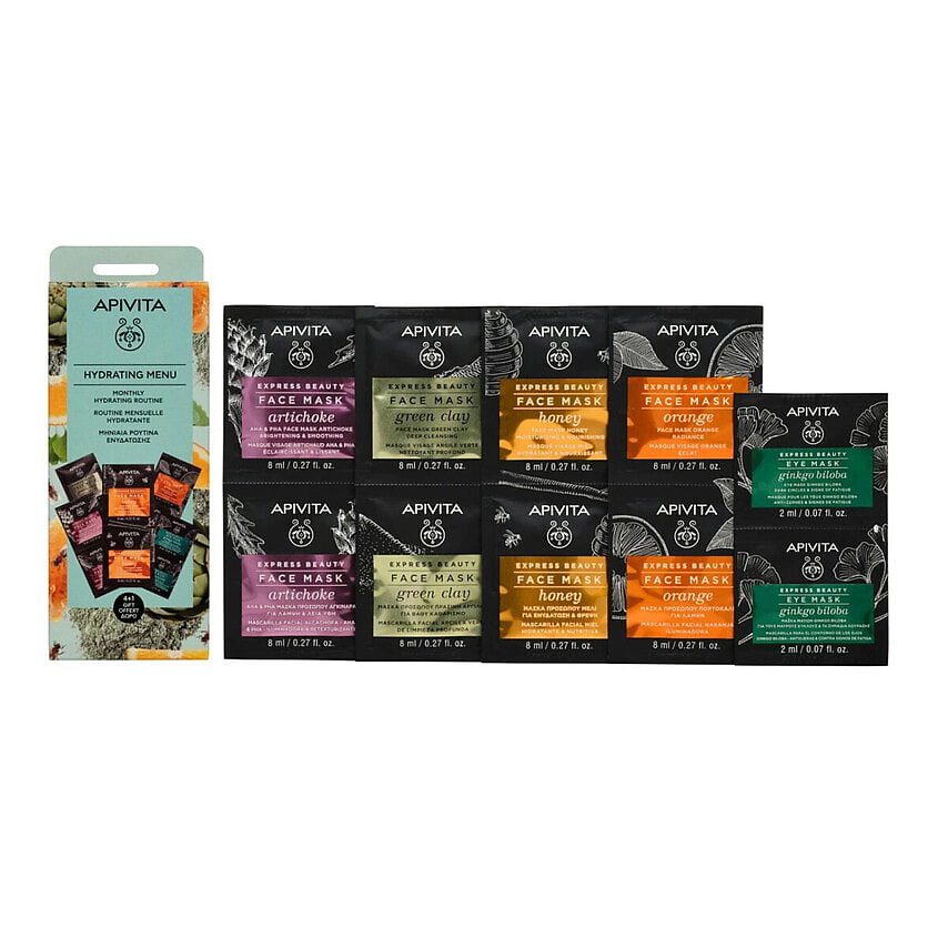 Изображение товара APIVITA Набор для увлажнения кожи лица Hydrating Menu, 2 x 5 шт.