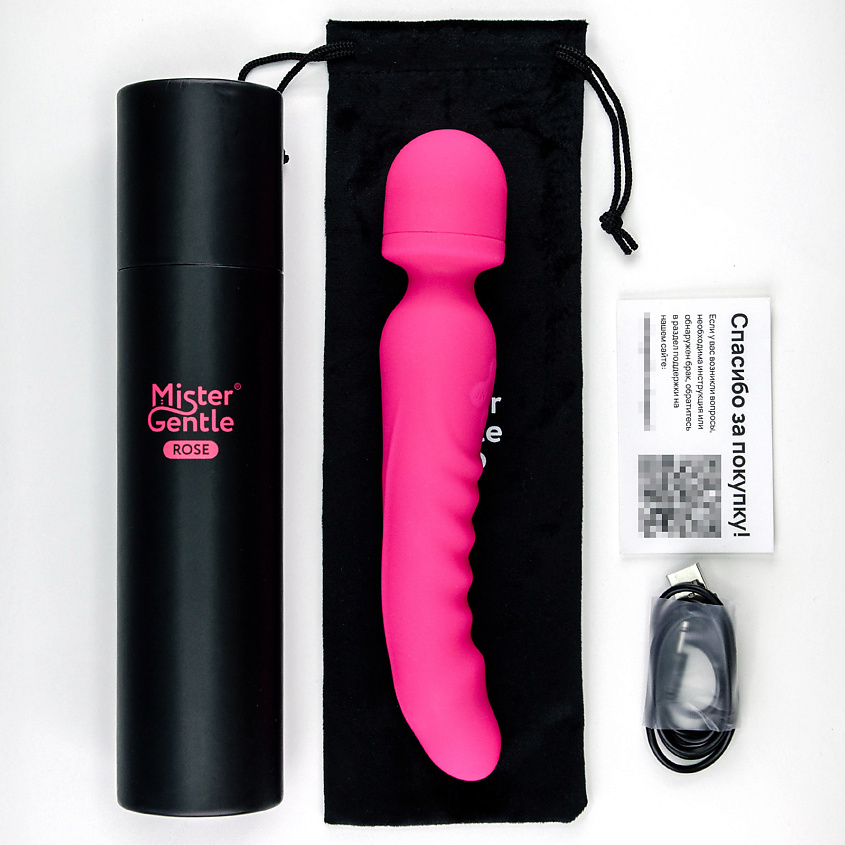Изображение товара MISTER GENTLE Rose - вибратор для женщин вагинальный клиторальный, Мощный яркий вибратор 9 режимов, 4 часа работы