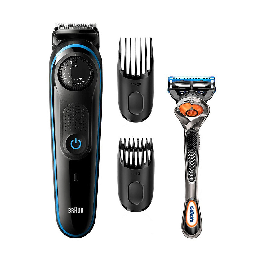 Изображение товара BRAUN Триммер для бороды BT3240 + Бритва Gillette Fusion ProGlide, Черный