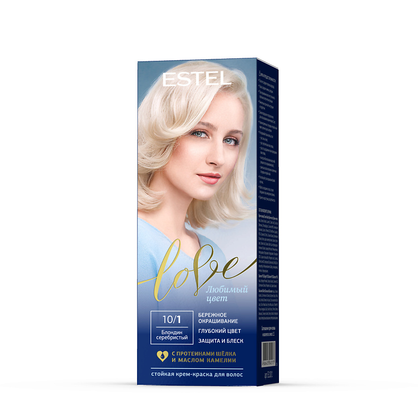Изображение товара ESTEL PROFESSIONAL Краска для волос, стойкая LOVE тон 10/0 Блондин платиновый, Блондин платиновый