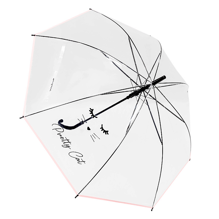 Изображение товара ЛЭТУАЛЬ Прозрачный зонт-трость PRETTY CAT, 1 шт