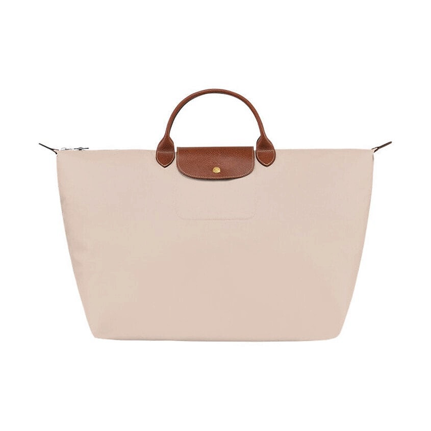 Изображение товара LONGCHAMP Сумка Le Pliage Canvas With Leather Trim Canvas Bag Large Size Women's Beige, Мультиколор