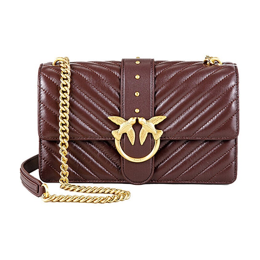 Изображение товара Стильная женская сумка PINKO Love Icon Crossbody Bags из кожи с узором сердца