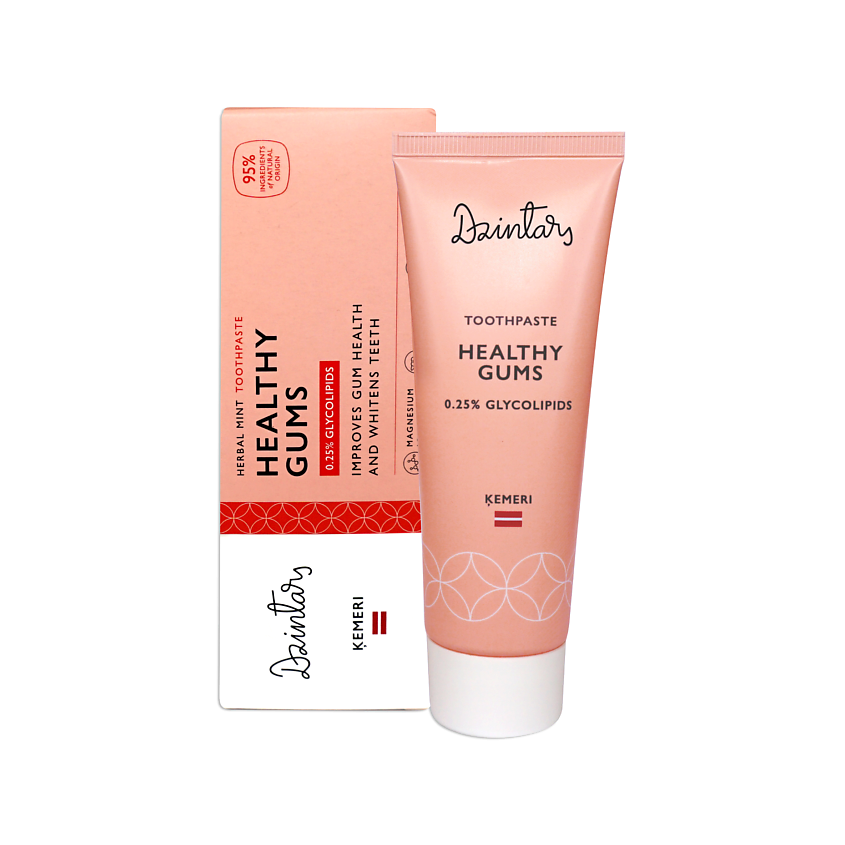 Изображение товара Dzintars Зубная паста Kemeri для здоровых десен 75 мл с фторидом и экстрактами