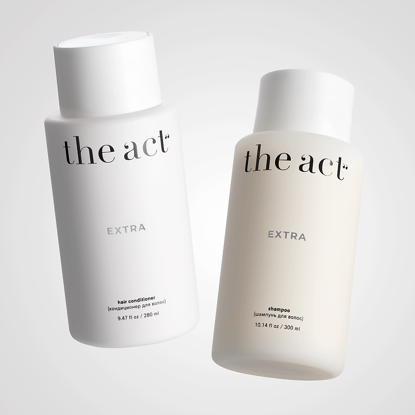 Изображение товара THE ACT Набор для волос: шампунь и кондиционер EXTRA, 2 шт.