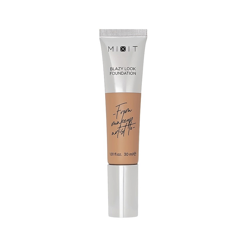 Изображение товара MIXIT Основа тональная для лица BLAZY LOOK FOUNDATION с эффектом сияния, тон 06 Frappe