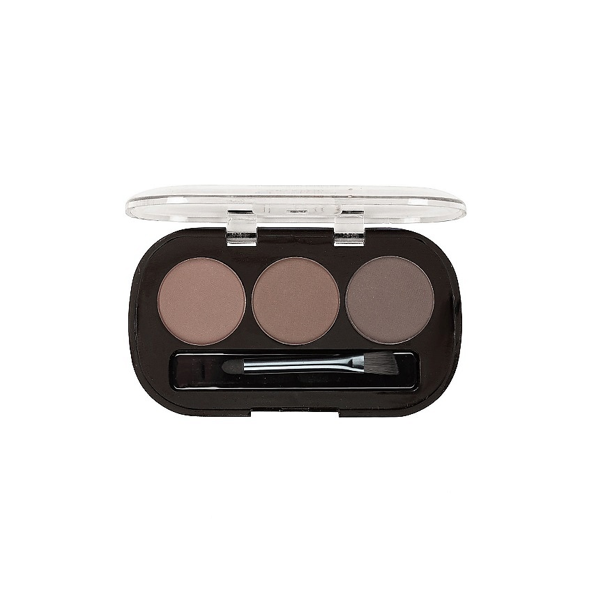 Изображение товара LA ROSA Тени для бровей MATTE, из 3-ех оттенков, 03-темно коричневый