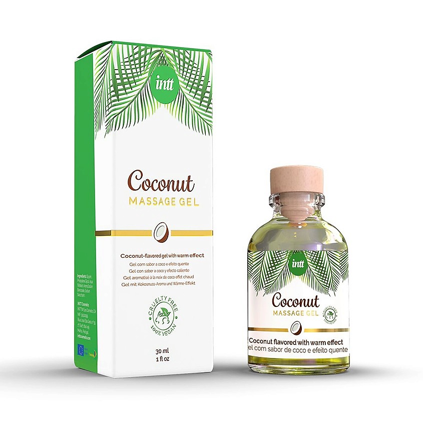 Изображение товара INTT Массажный гель Coconut (Кокос Веган), 30 мл