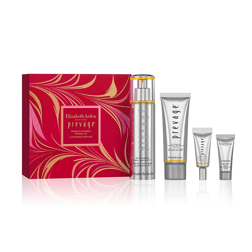 Изображение товара ELIZABETH ARDEN Антивозрастной набор Power In Numbers Prevage 2.0 Anti-Age, 50 мл + 50 мл +5 мл + 5 мл