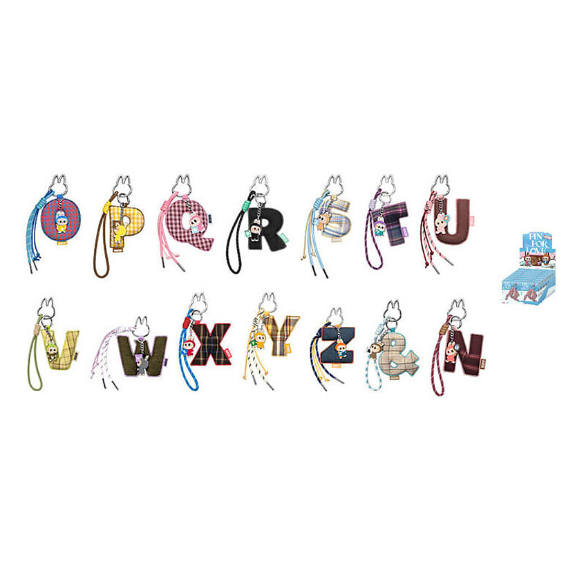 Изображение товара POP MART Подвеска в виде букв N-Z The Monsters LABUBU Pin For Love,14 шт., Рандомные 14 шт.