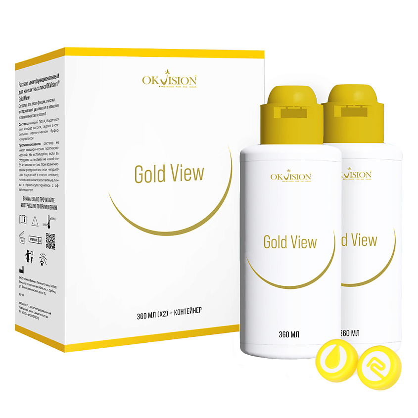 Изображение товара OKVISION Раствор для контактных линз OKVision Gold View, 1 шт.
