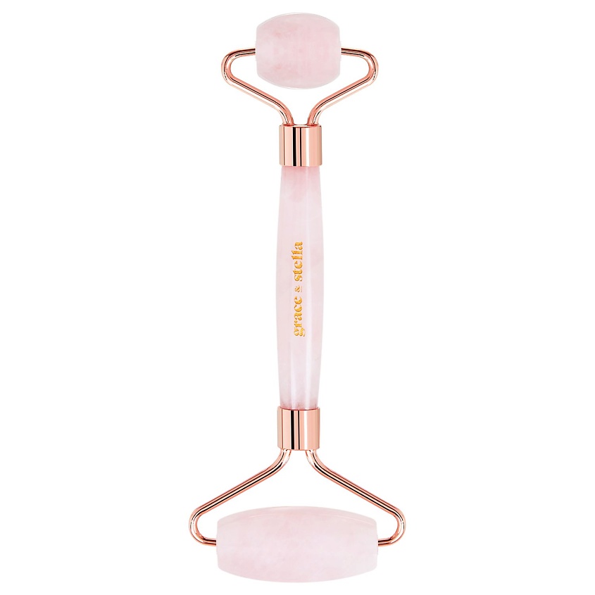 Изображение товара Роллер-массажер для лица из розового кварца Grace and Stella двусторонний