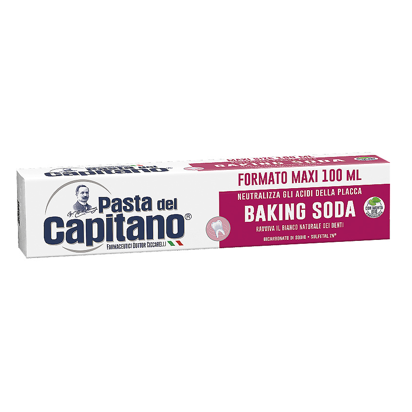 Изображение товара PASTA DEL CAPITANO Зубная паста с пищевой содой Baking Soda, 100 мл