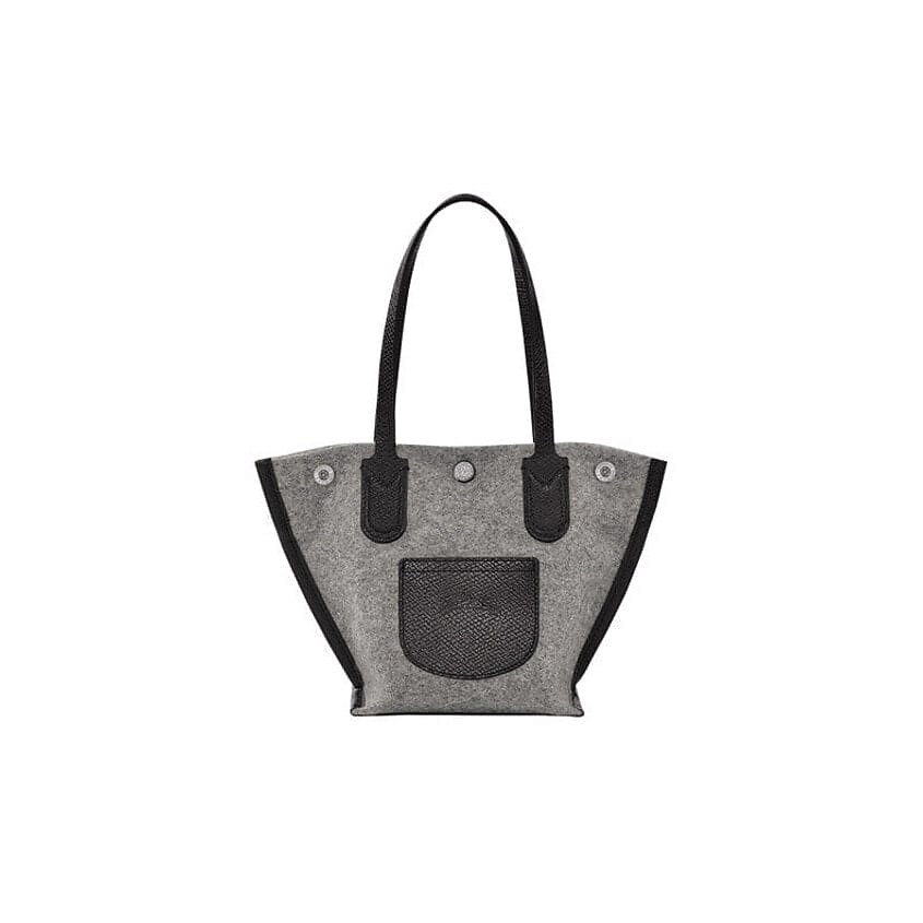Изображение товара LONGCHAMP Сумка Roseau Wool Blended With Cow Leather Trim Tote Bag Extra Small Women's Gray, Серый
