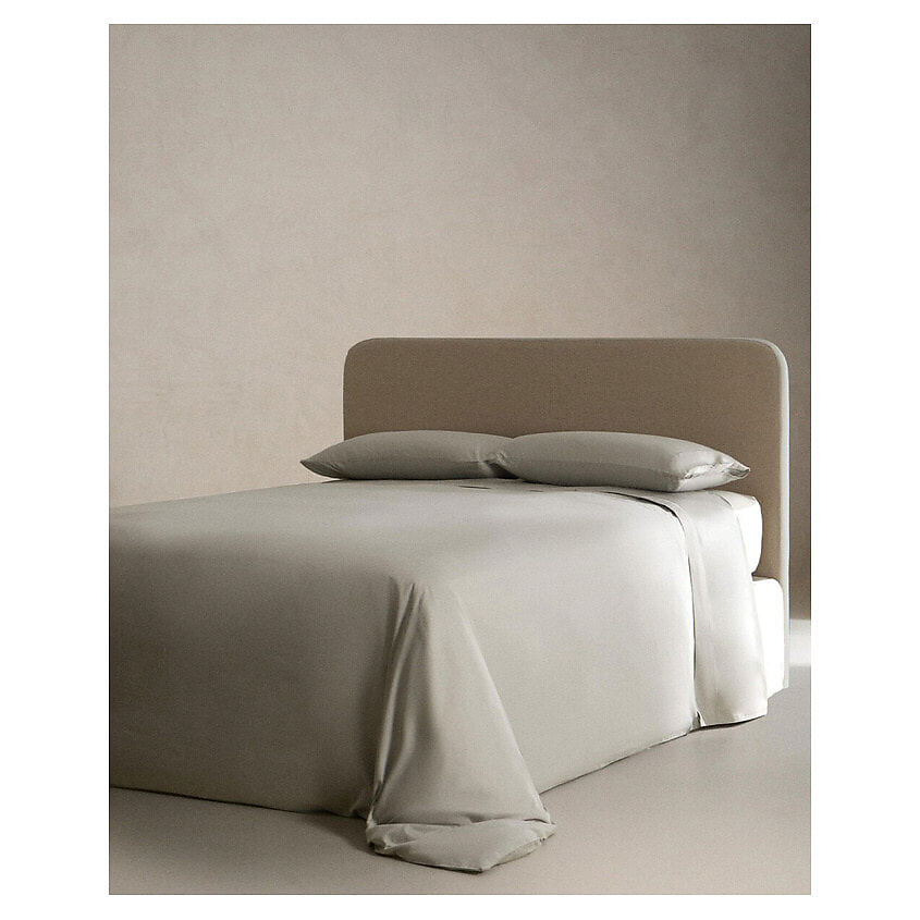 Изображение товара ZARA HOME Пододеяльник сатиновый 300 нитей 200 х 200 См, цвет: Серый, размер: 200 X 200 См