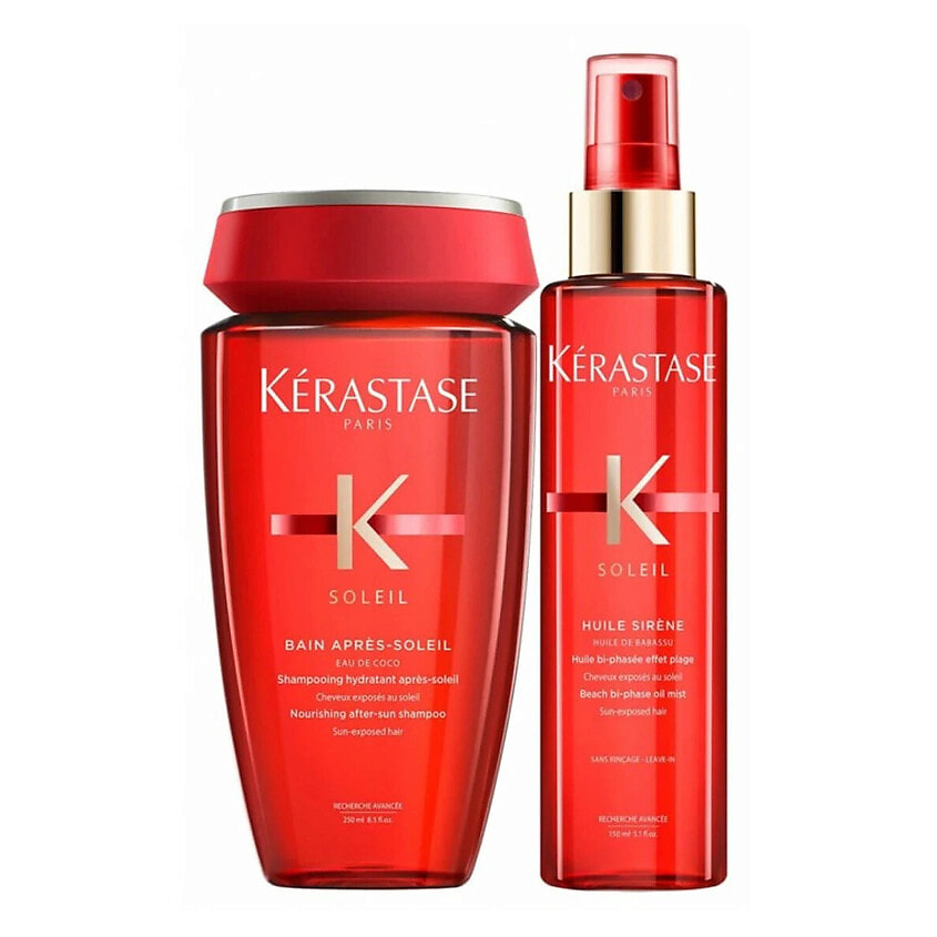 Изображение товара KERASTASE Набор Soleil: Шампунь Bain Apres Soleil + Масло-спрей для волос Huile Sirene, 250 мл + 150 мл