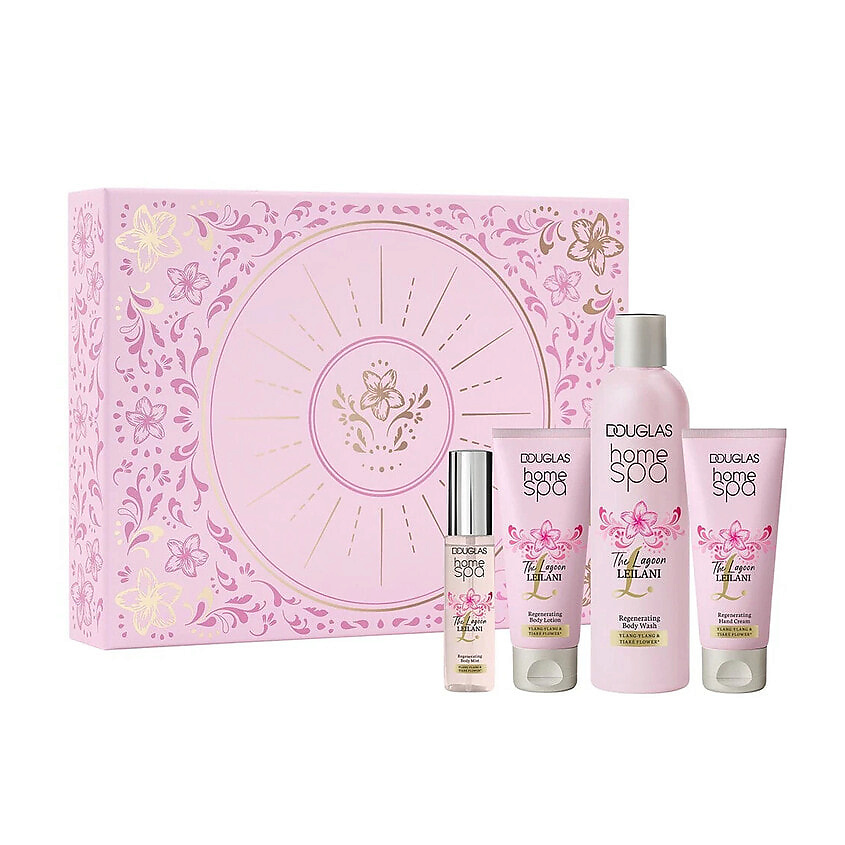 Изображение товара DOUGLAS Подарочный набор Home Spa – The Lagoon Leilani Luxury Spa Set, 75 мл + 35 мл + 75 мл + 300 мл