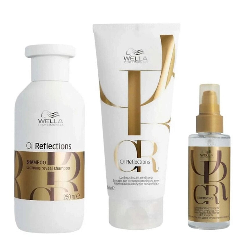 Изображение товара WELLA Набор для ухода за волосами Oil Reflections Bundle, 250 мл + 200 мл + 100 мл