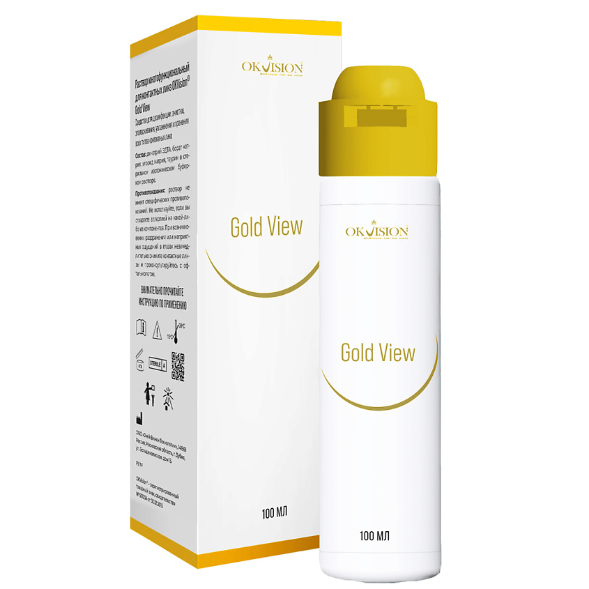 Изображение товара OKVISION Раствор для контактных линз OKVision Gold View, 100 мл.