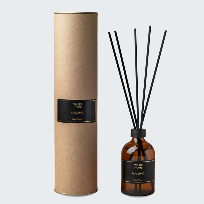 Изображение товара WLADI HOME Диффузор ароматический для дома с палочками Массимо, аромадиффузор для дома с палочками 100 мл