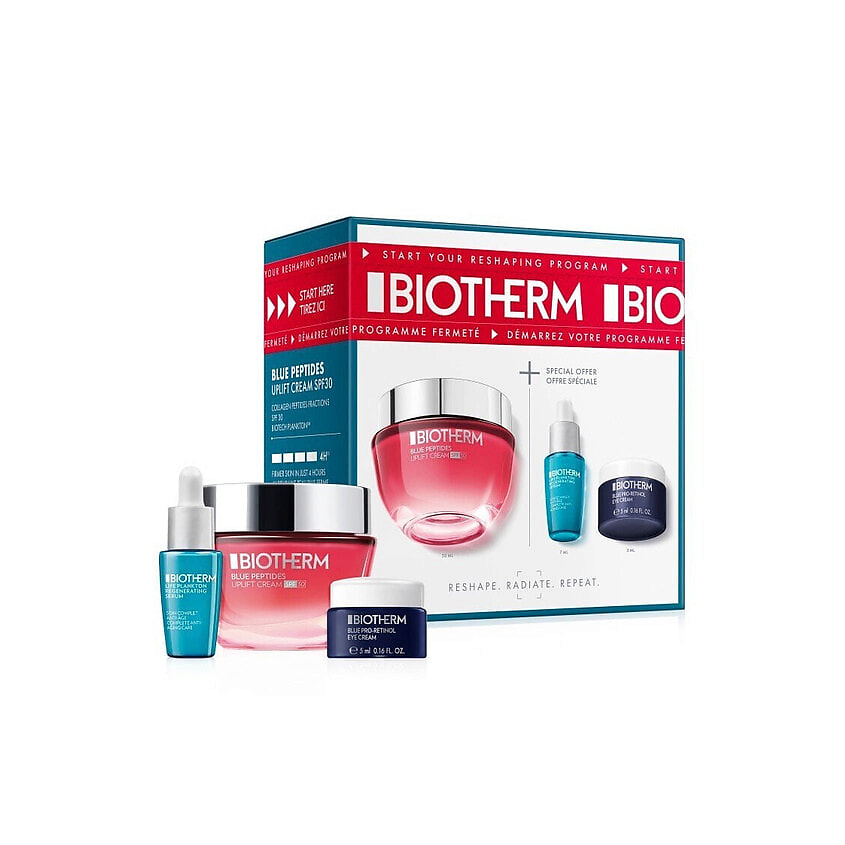 Изображение товара BIOTHERM Набор Blue Peptides SPF30 Routine Set, 50 мл + 5 мл + 7 мл
