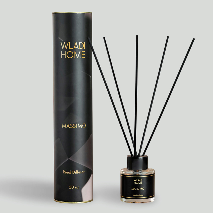 Изображение товара WLADI HOME Диффузор ароматический для дома с палочками Массимо, аромадиффузор для дома с палочками 50 мл